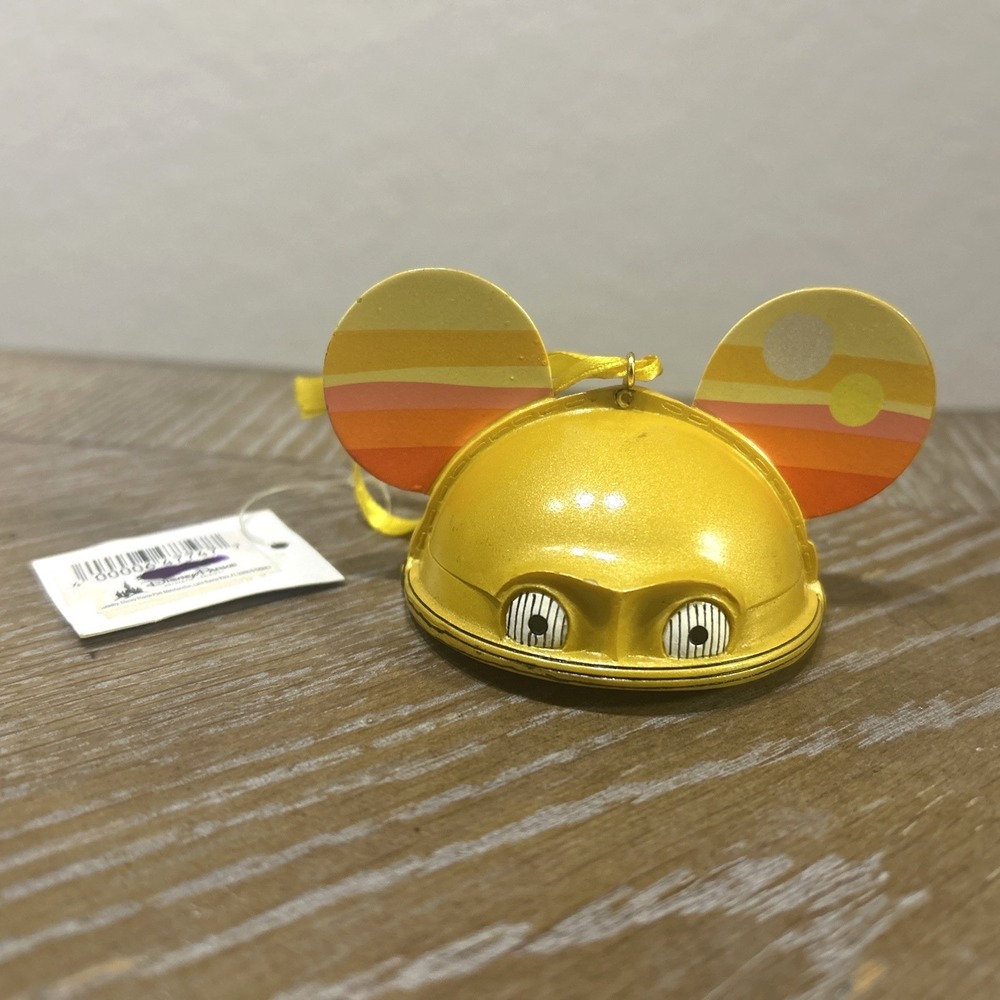 Disney Parks Star Wars C3PO Mickey Ears Hat Christmas Ornament